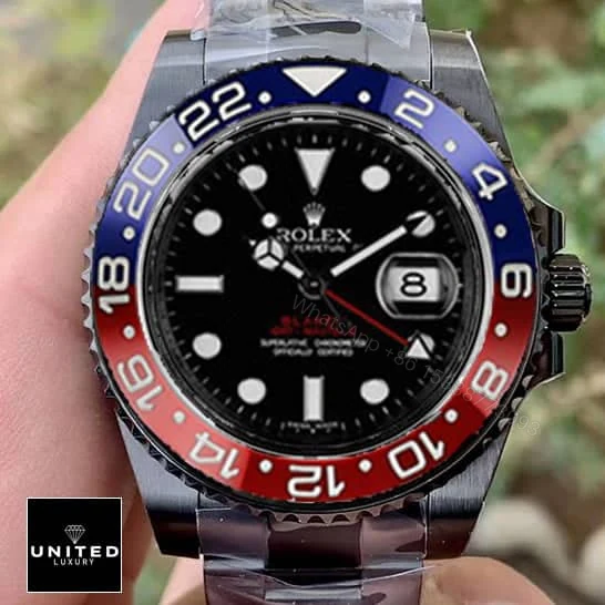 View 5 of Rolex Blaken 126710BLRO-0001 Pepsi Black Dial Replica