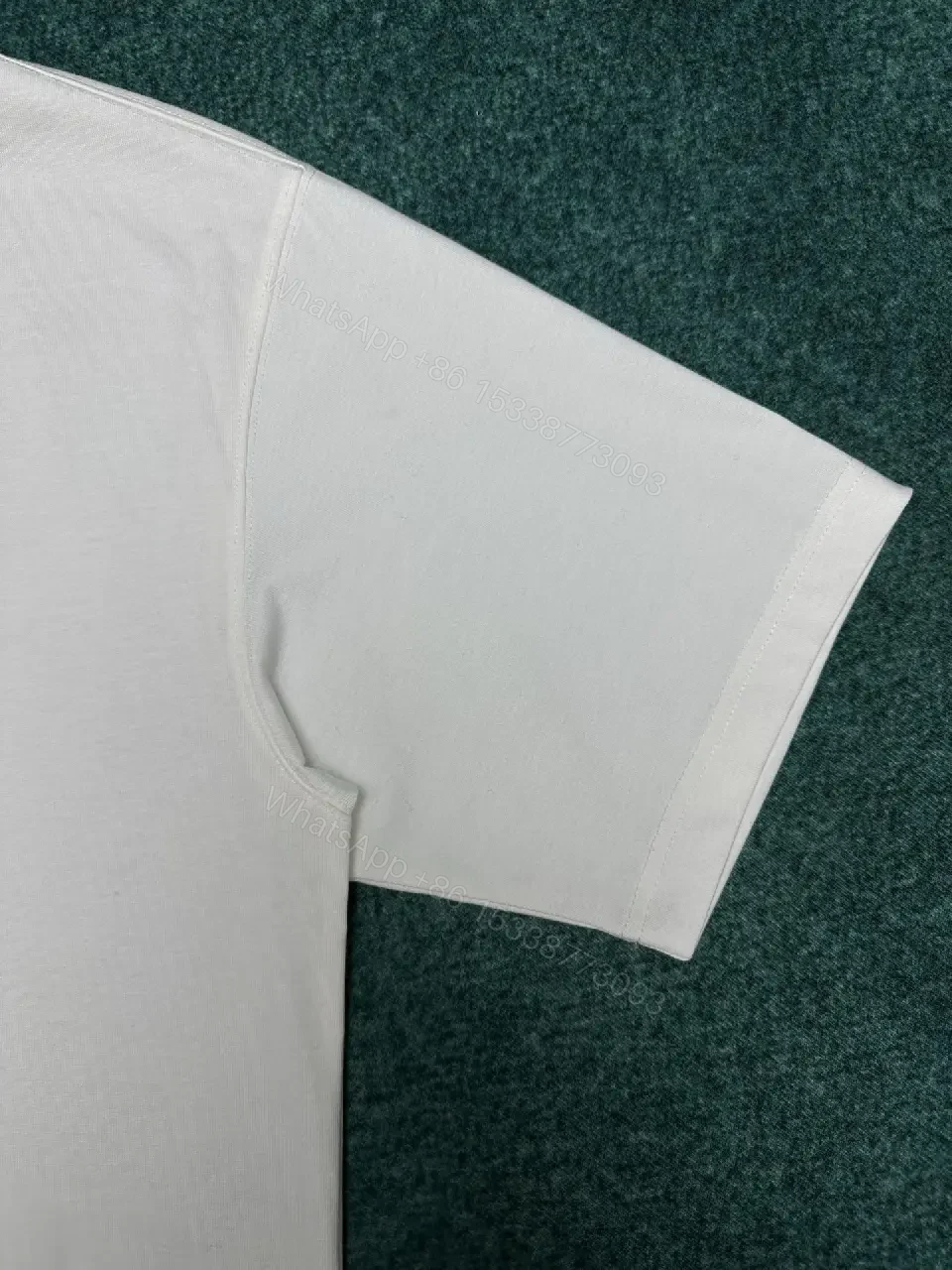 View 10 of White Cotton Tee: Subtle Luxe Script Detail, Premium Comfort, Timeless Fit