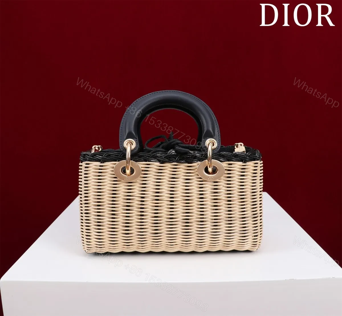 View 7 of Dior D-Joy Lady Wicker Handbag 22cm