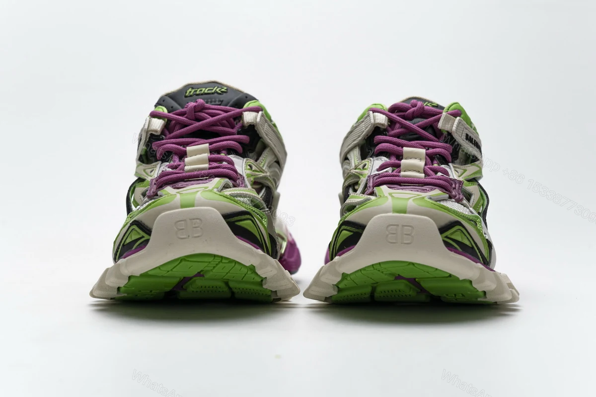 Balenciaga Track 2 Sneaker White Green Pink 568615 W2GN3 9199 — view 2