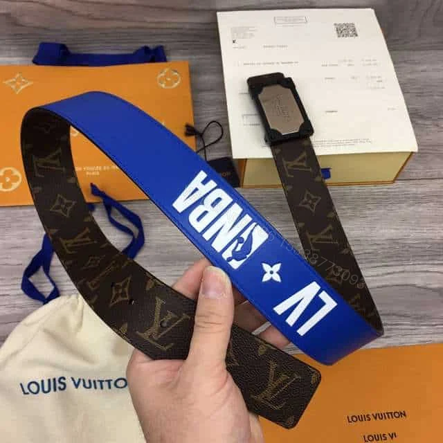 View 5 of LOUIS VUITTON X NBA 3 STEPS 40MM REVERSIBLE MONOGRAM CANVAS BELT – B97