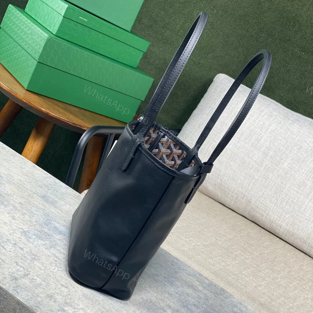 View 3 of 高仿Goyard*GY10185雙面兩用MiniTote手袋黑色免檢版