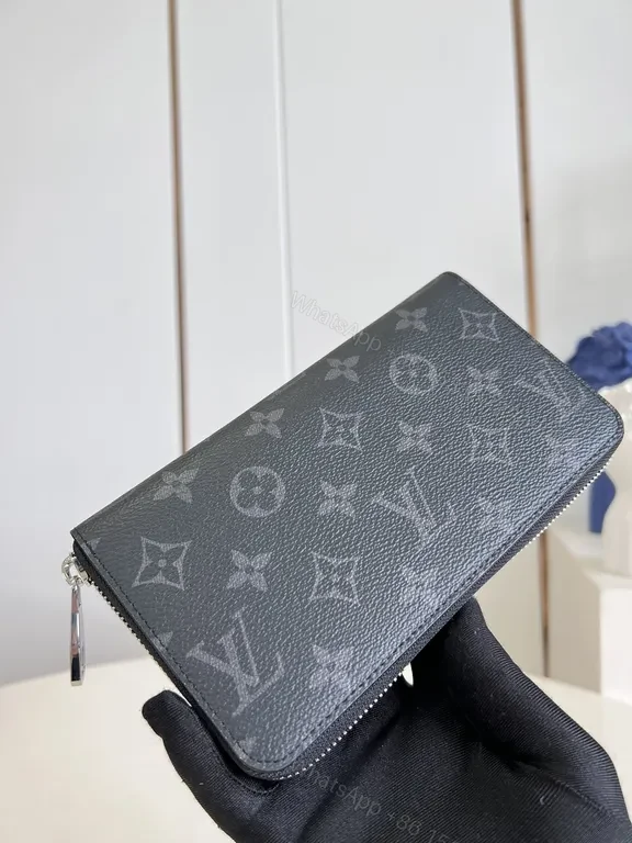 View 9 of Graphite LV Monogram Zip Wallet: Sleek, Secure Everyday Carry