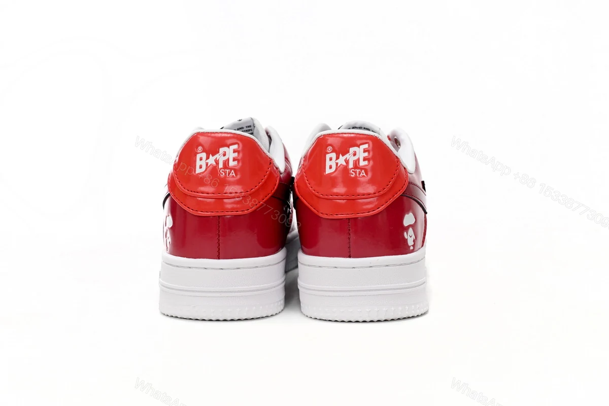 View 3 of Ape Bape Sta Low White Dark Red Mirror Surface 1H20 191 046