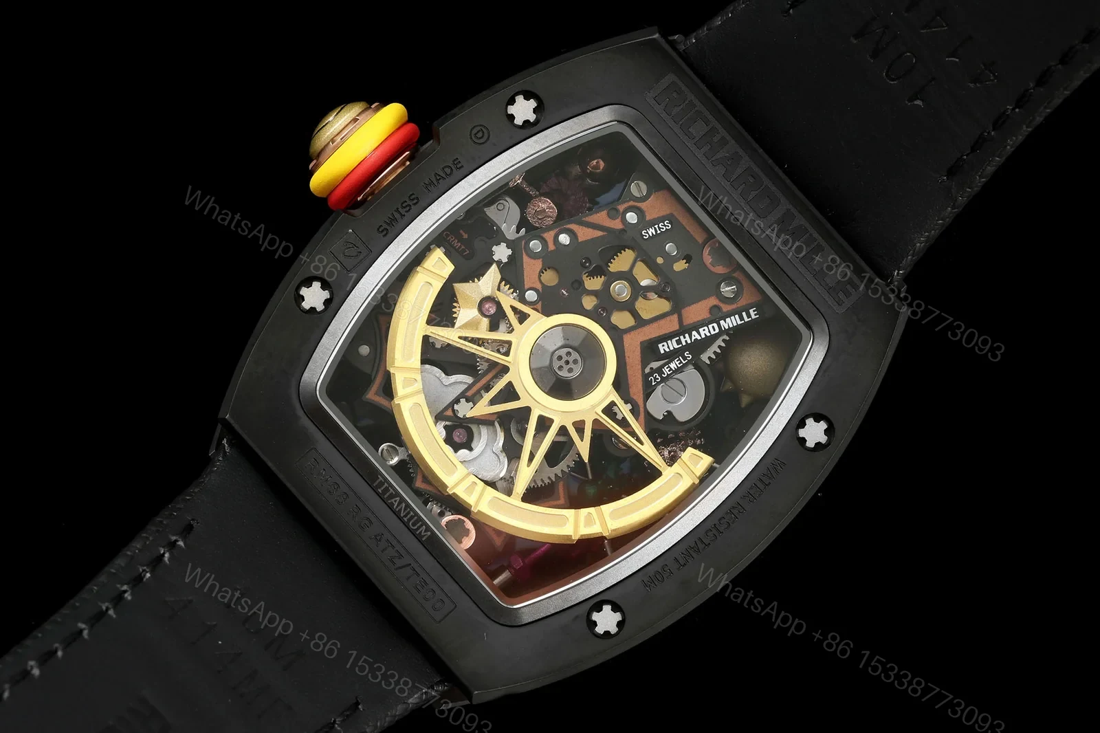 View 9 of Richard Mille RM 88 Tourbillon Automatic Smiley Skeleton Watch Ultimate Edition RG-RM-RM88-SMILEY-TOURBILLON1