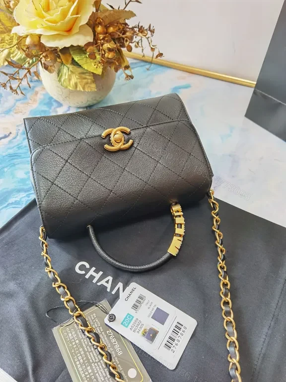 View 6 of Chic Quilted Leather Crossbody with CC Hardware