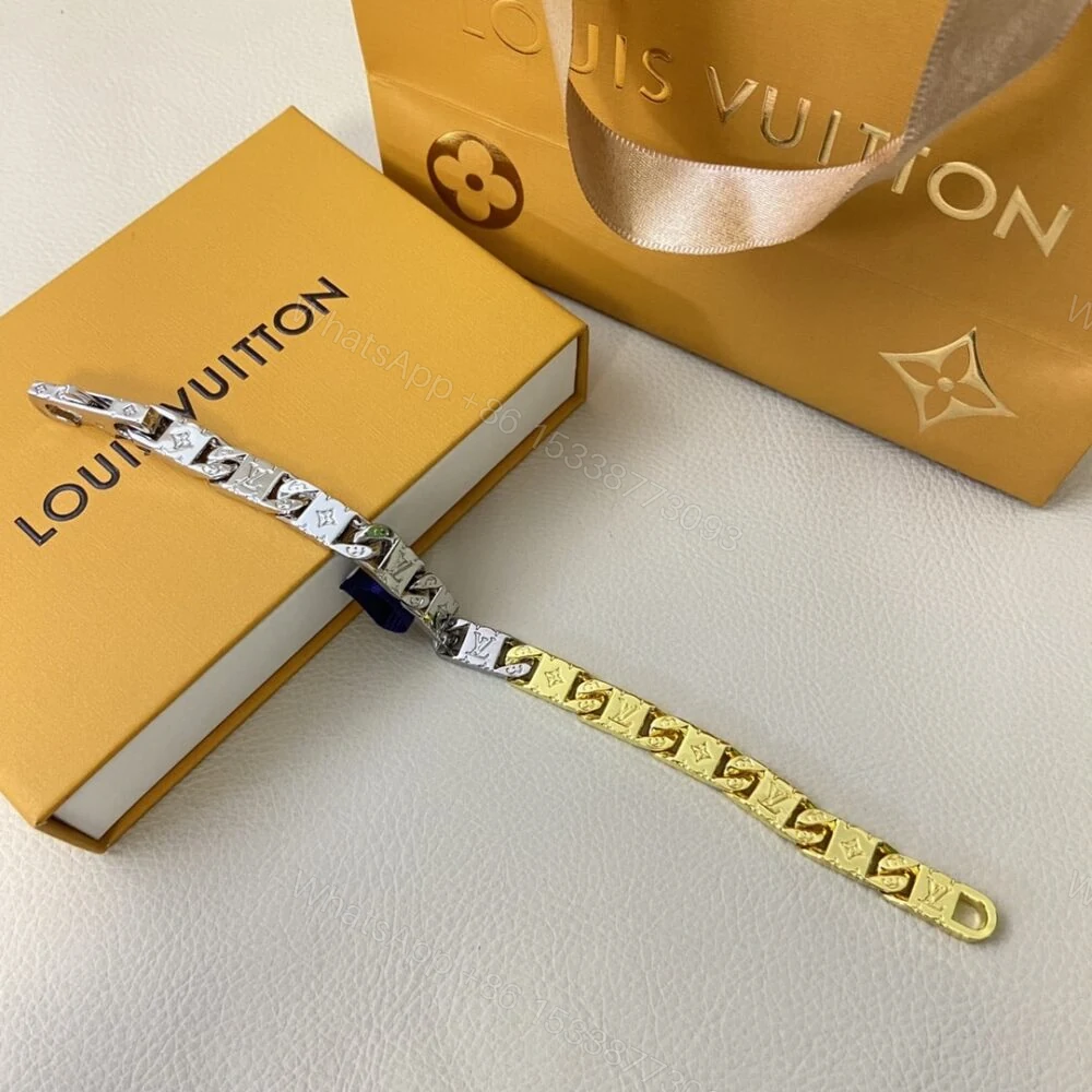View 4 of Louis Vuitton Monogram Tied Up Bracelet Gold And Silver M1306L
