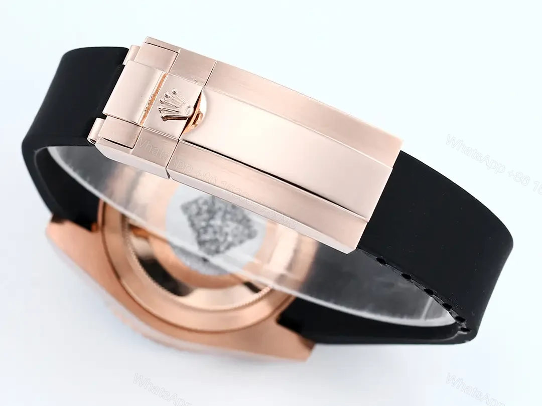 View 7 of Best Rolex Blaken Tiffany Rubber Strap replica 40MM Rose Gold Case Edition RG-BLAKEN-TIFFANY-RG-RUBBER-40