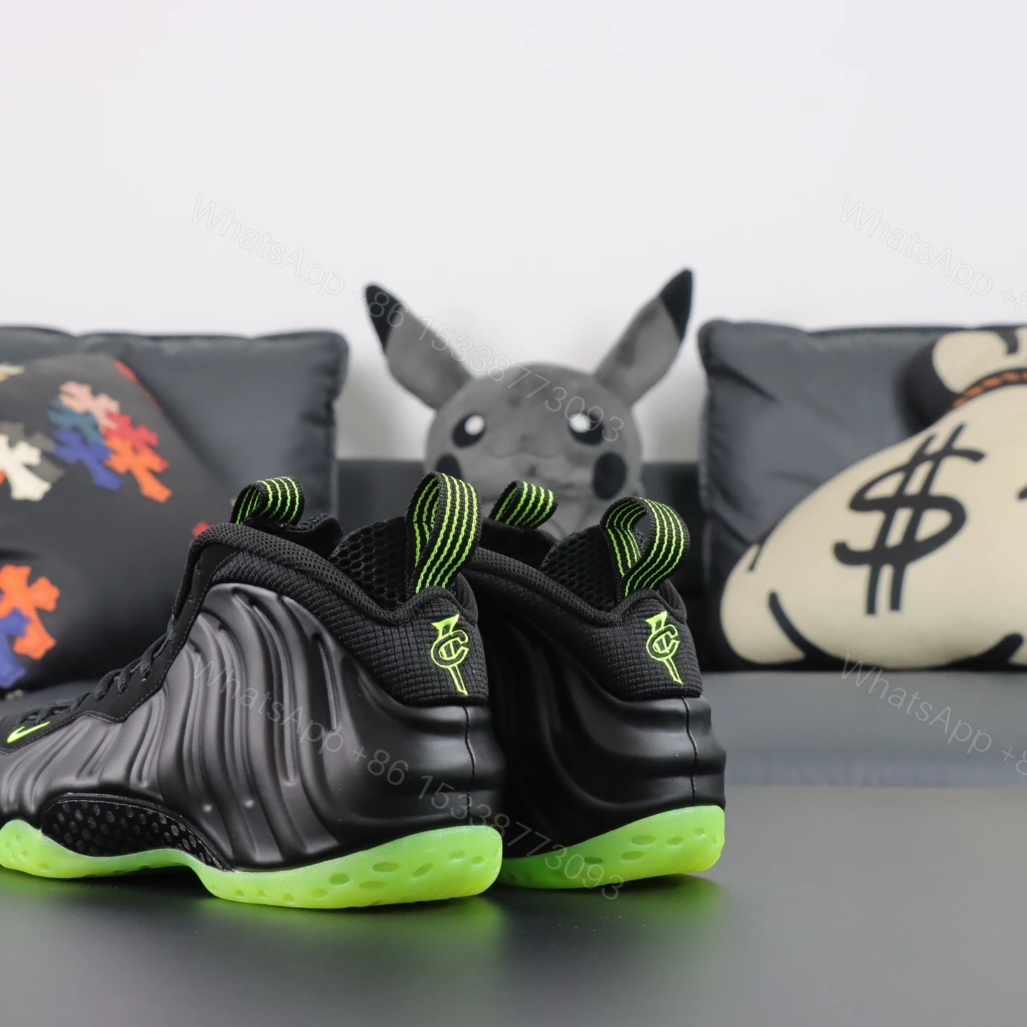 View 5 of Foamposite One “’Green Gobin”