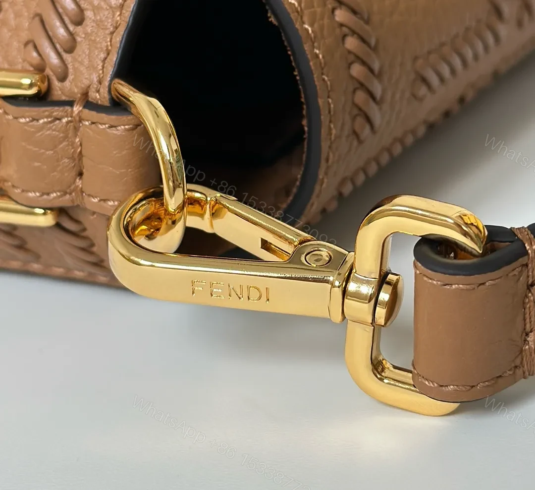 View 2 of Structured Chic Monogram Crossbody: Gold-Hardware Elegance Bag