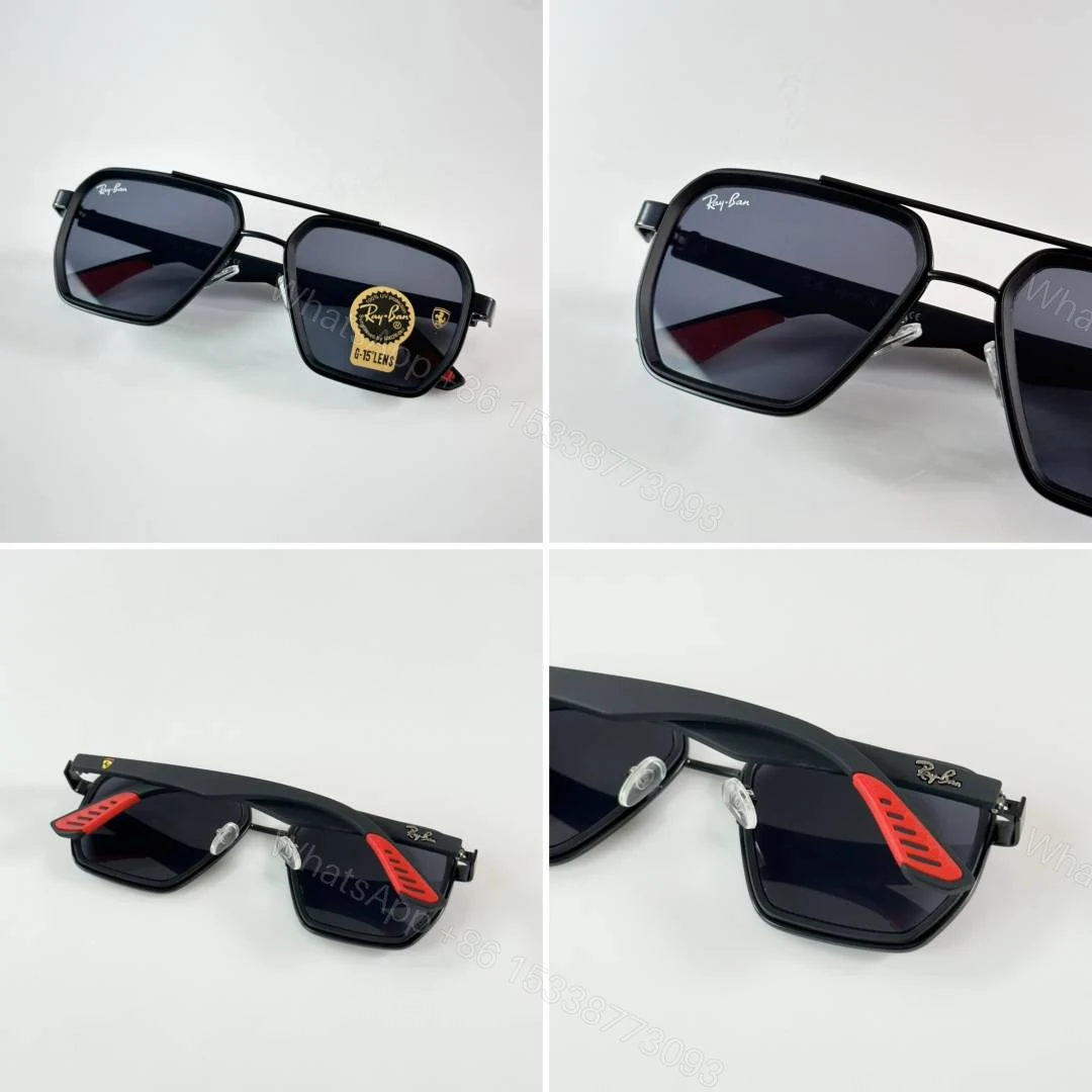View 2 of First Copy RayBan 010 Black Sunglasses