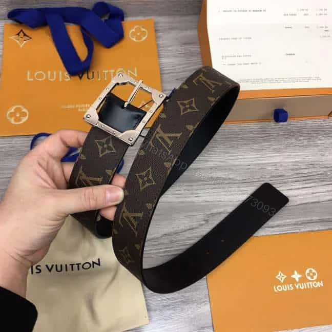View 4 of LOUIS VUITTON PYRAMIDE FRAME 40MM REVERSIBLE BELT – B165