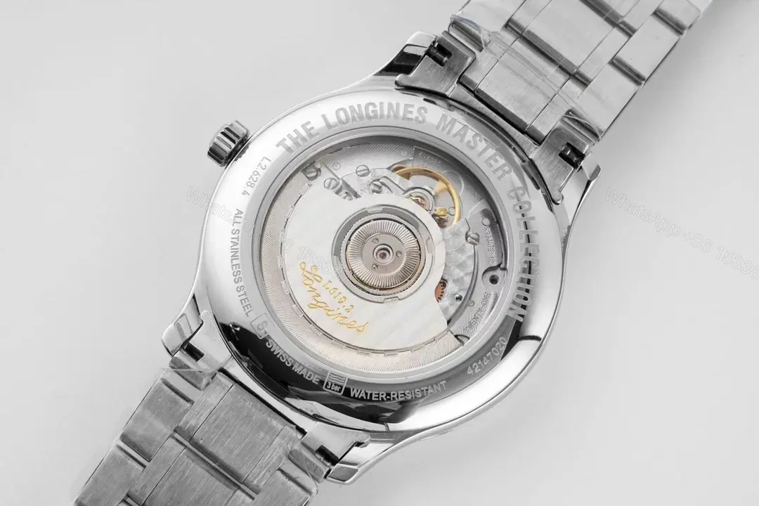 View 8 of Longines Master Collection Silver Dial Automatic Watch with Stainless Steel Bracelet