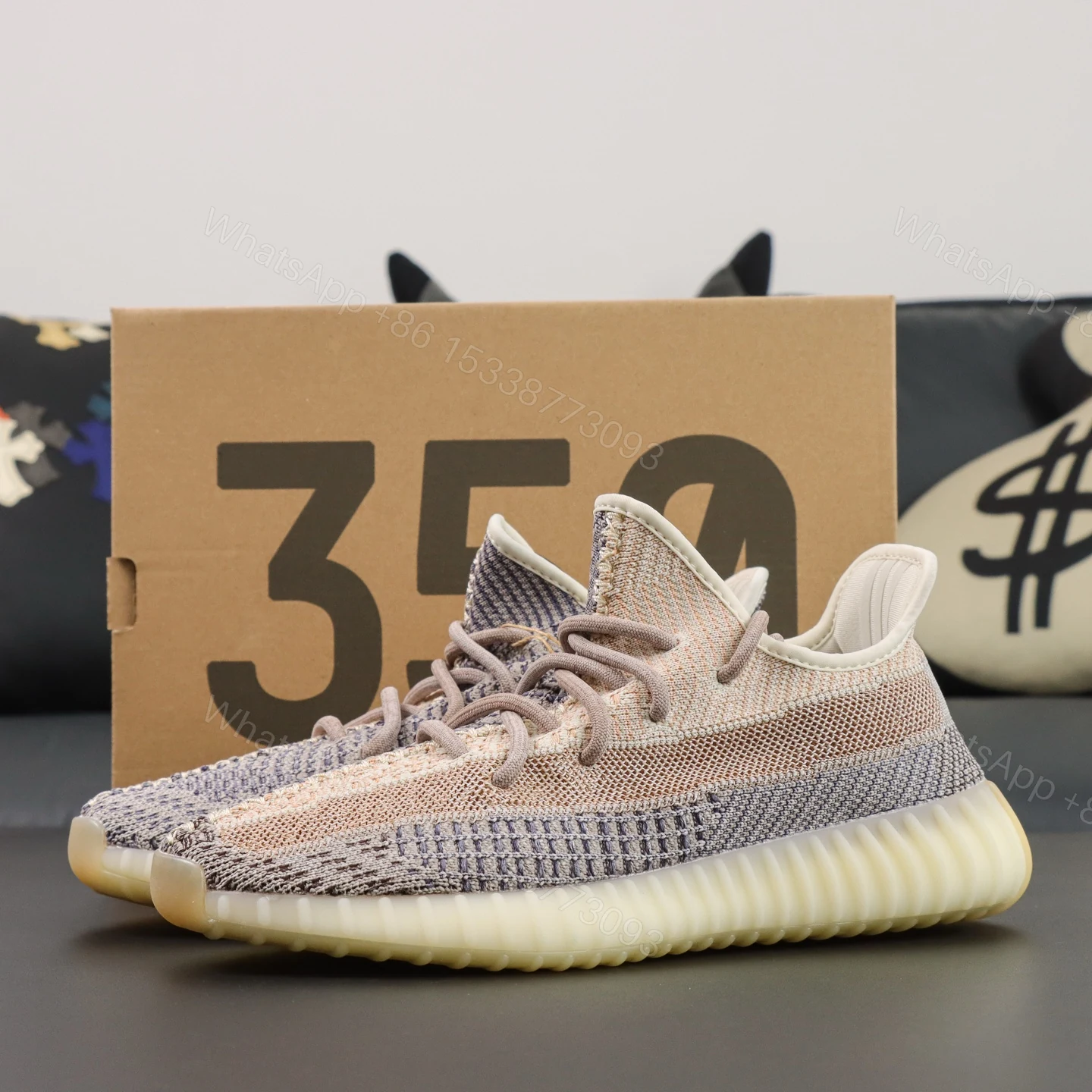 Yeezy Boost 350 V2 Ash Pearl Replicas — view 1