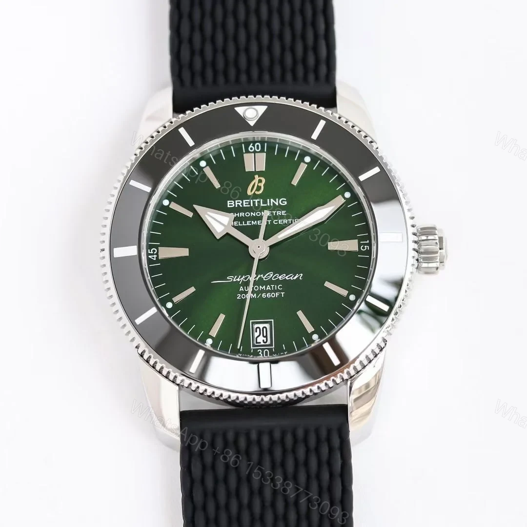Breitling Superocean Heritage Green Rubber Replica 42MM Premium B20 Diver Edition AB2010121L1S1 — view 1