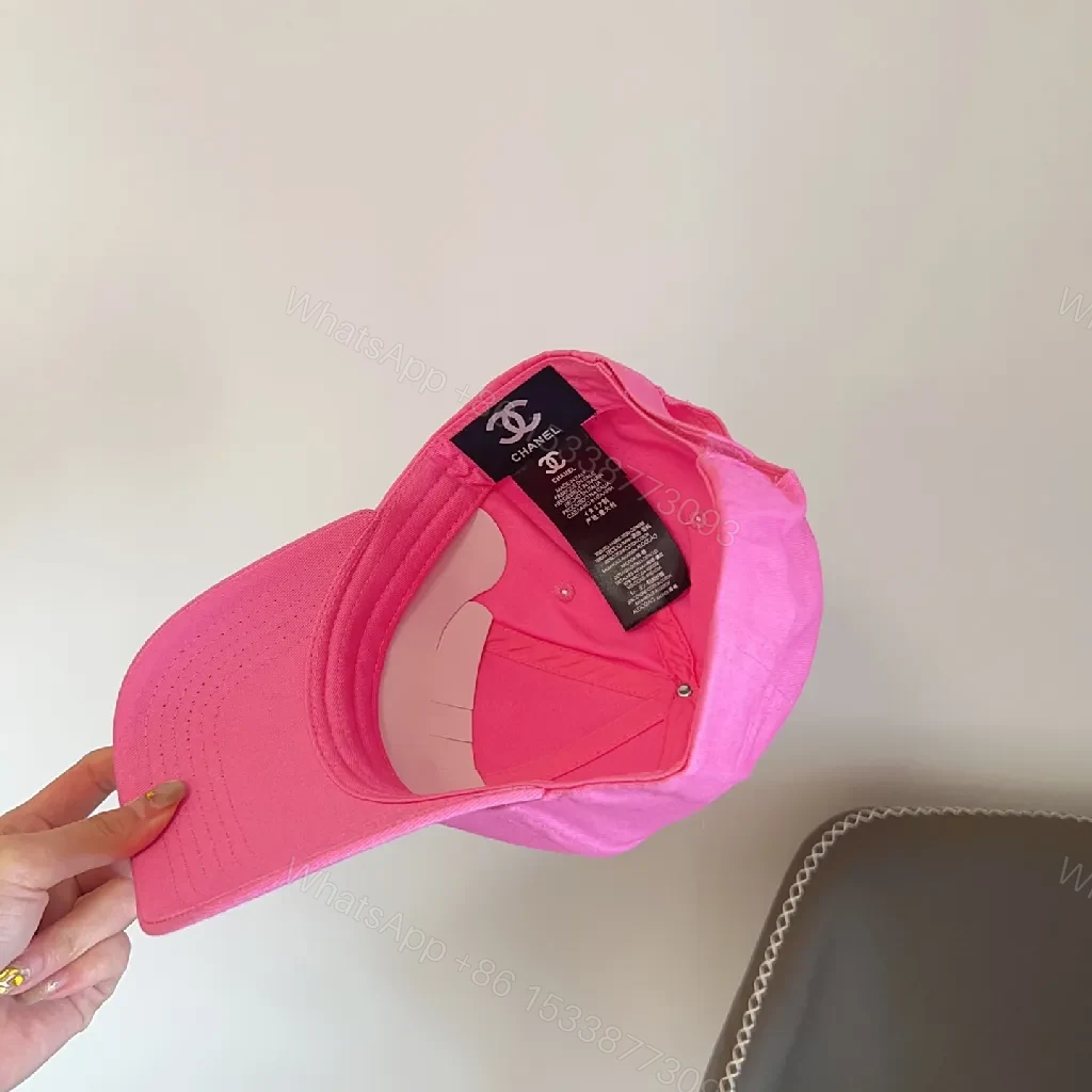 View 5 of Vivid Pink Cap: Premium Cotton-Blend, Embossed Logo, Luxe Everyday Style