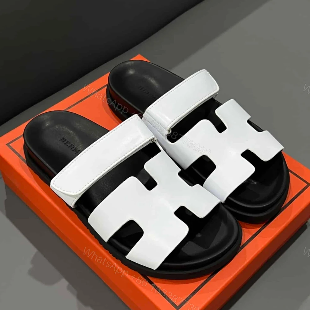 View 2 of Hermes Chypre Sandal Blanc Calfskin White H222100Z 90345