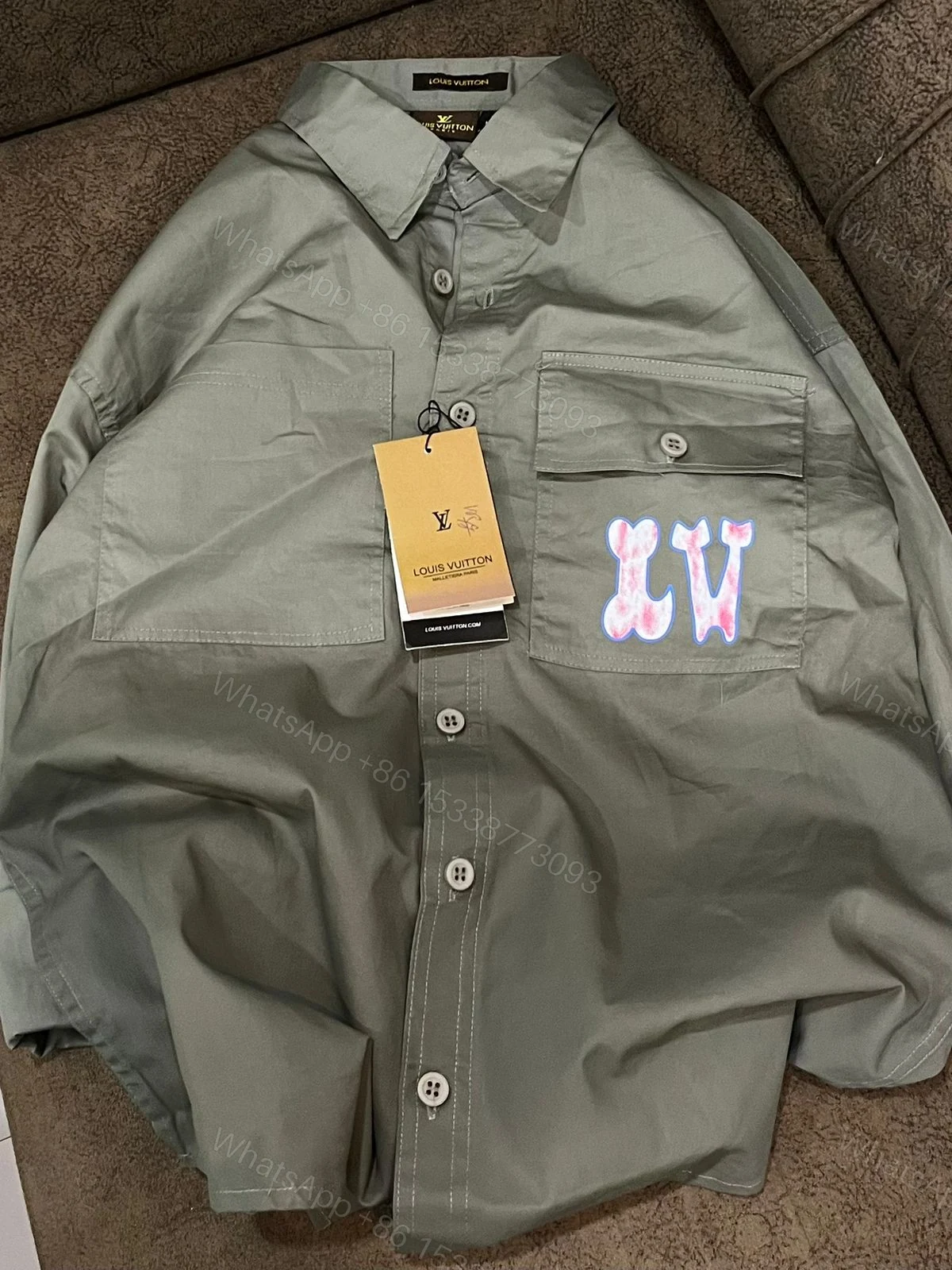 View 4 of FIRST COPY LOUIS VUITTON DROP SHOULDER CARGO STYLE SHIRT