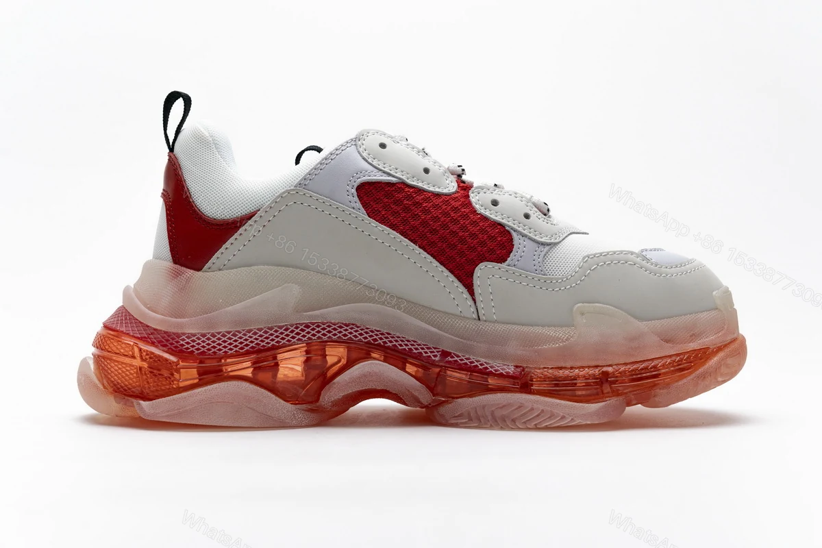 View 6 of Balenciaga Triple S White Red 544351 W09E1 4552