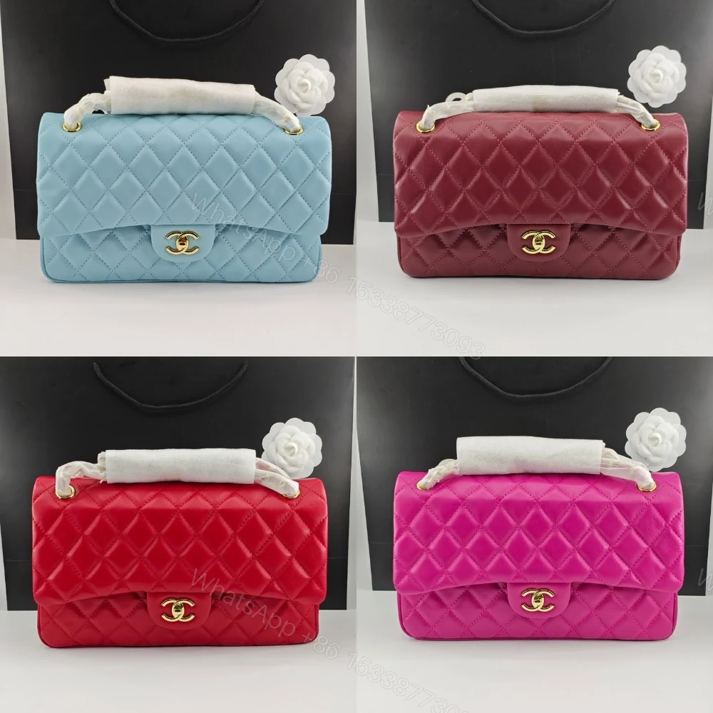 View 10 of Chanel Classic 11.12 Handbag Gold Tone Metal Light Blue 30Cm