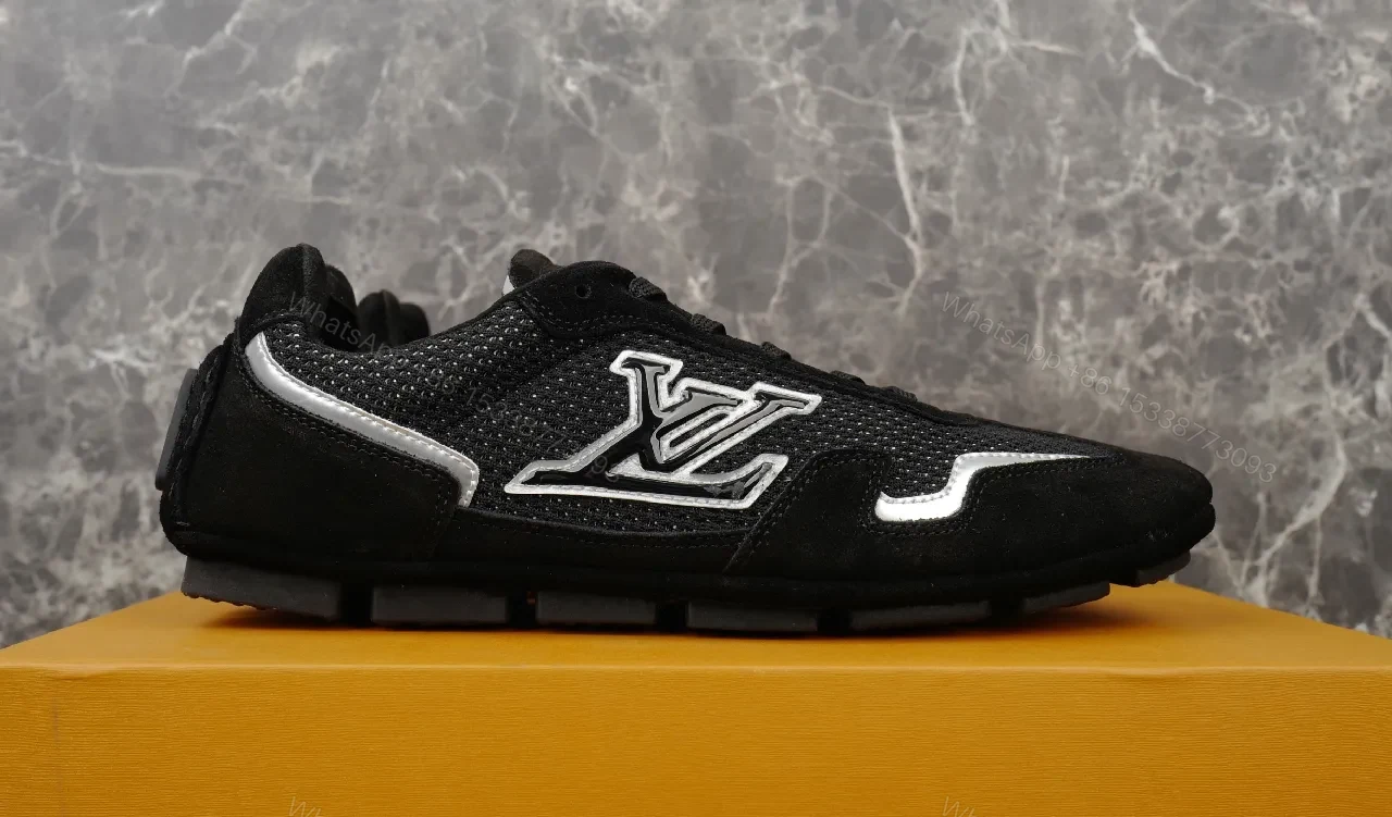View 7 of Black Suede-Trim Graphic Sneakers: Modern Comfort, Edge