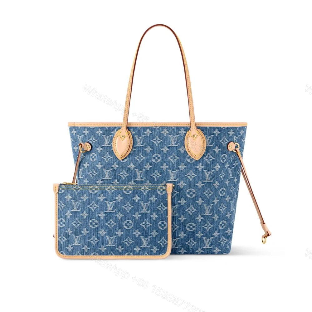 Louis Vuitton Neverfull MM Bag Denim Blue 31Cm M13192 — view 1