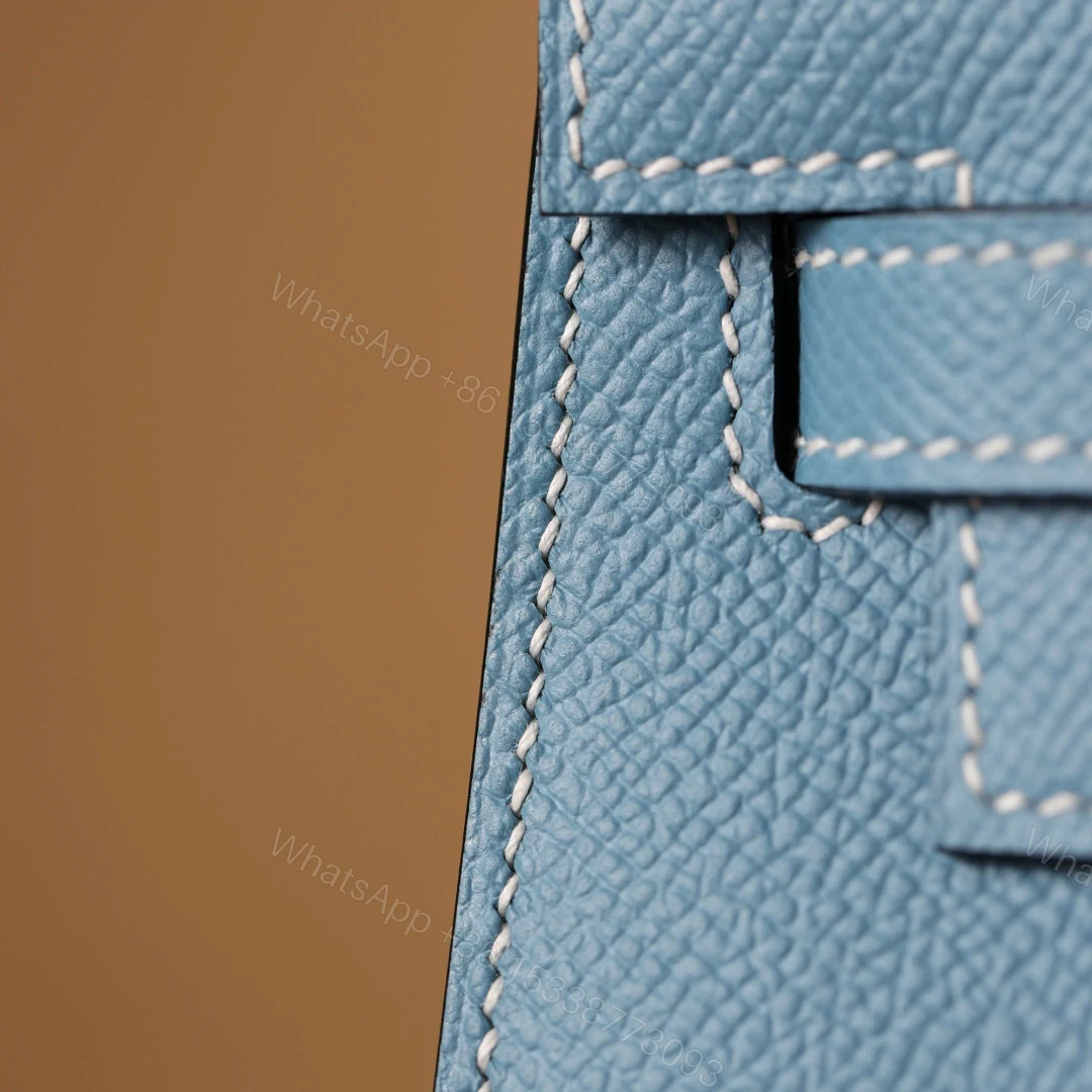 View 32 of 高仿Hermes*Kelly25Epsom牛皮牛仔藍銀扣/純手工