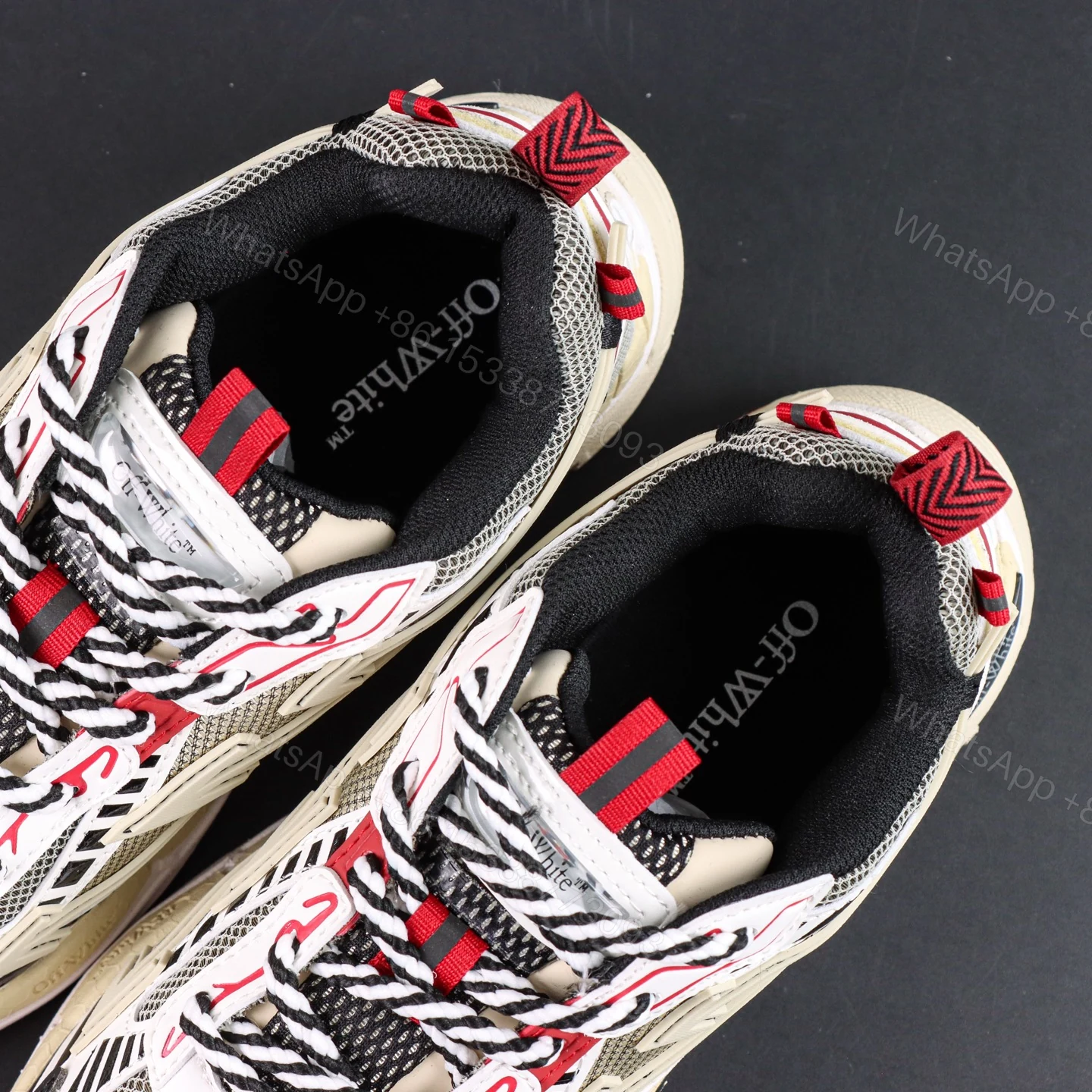 View 4 of Off White Be Right Back Khaki Red Reps