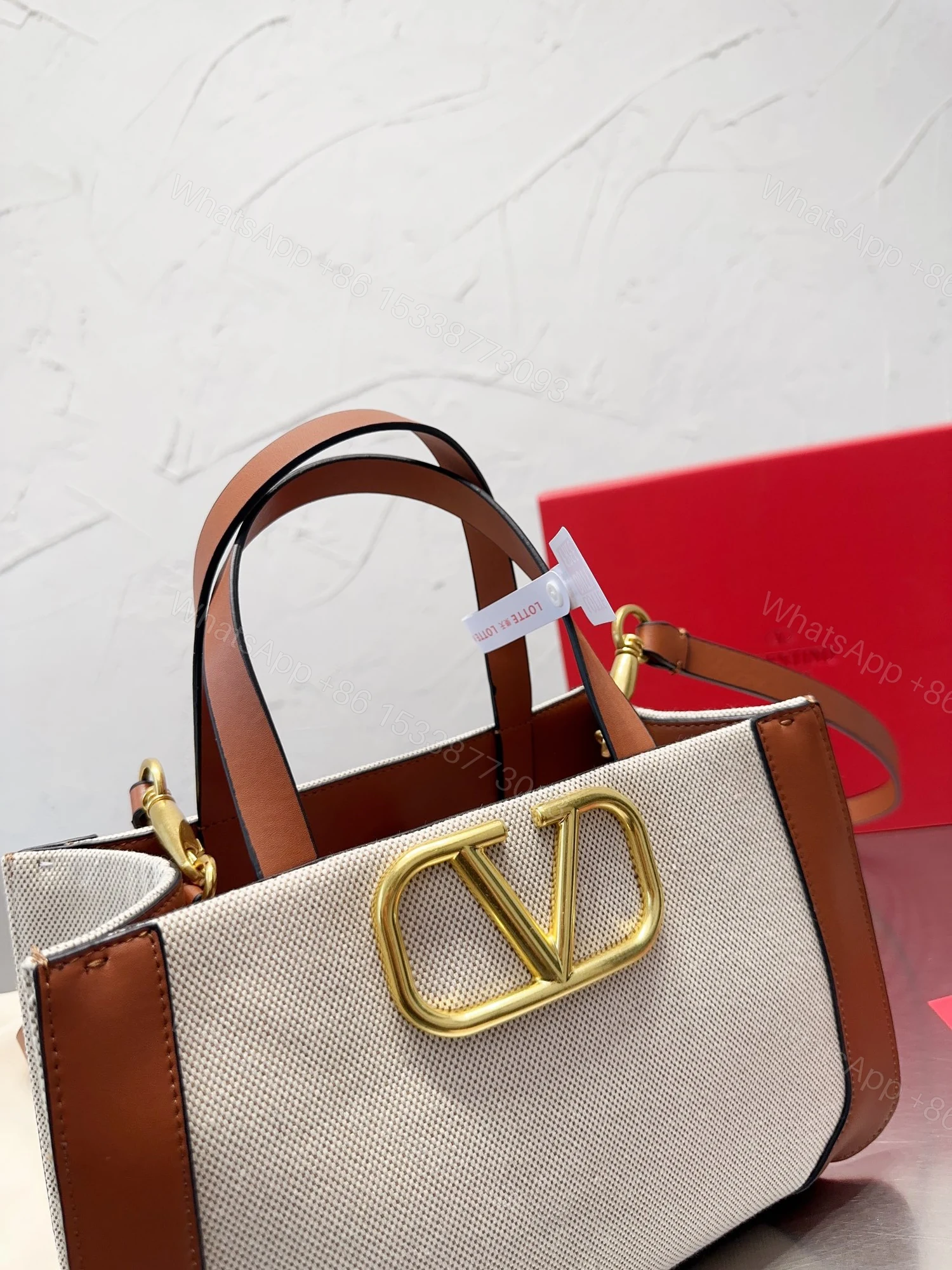 View 3 of VALENTINO GARAVANI SMALL VLOGO SIGNATURE TOTE BAG WHITE 22CM