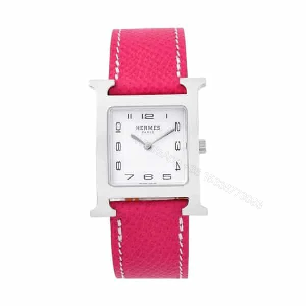 Hermes H Hour Watch Pink Strap 21Mm — view 1