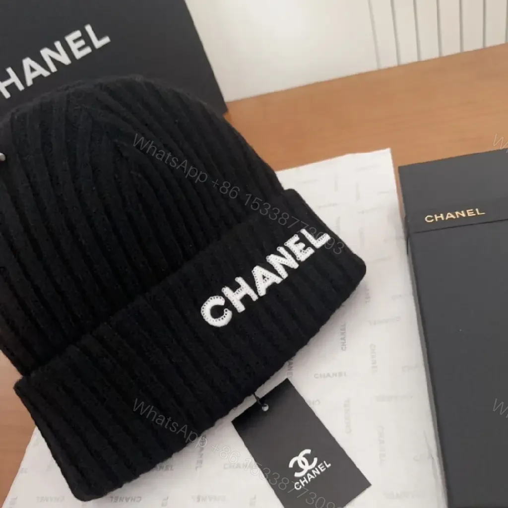 View 8 of Chic Rib Knit Beanie - Logo Cuff, Pure Warmth
