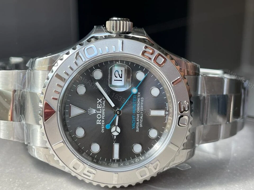 View 4 of VSF FACTORY 1:1 Rolex Yacht-Master 40mm 116622 904L SS Grey Dial Dots on SS Bracelet VS3135