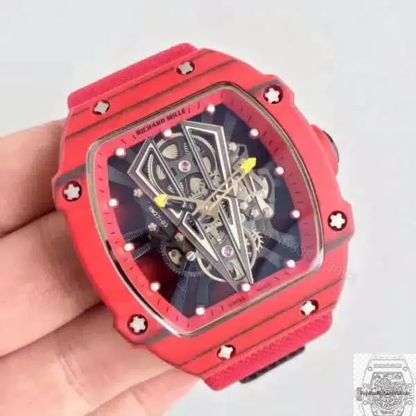 View 2 of Replica Richard Mille 27-03 Red Forged Carbon