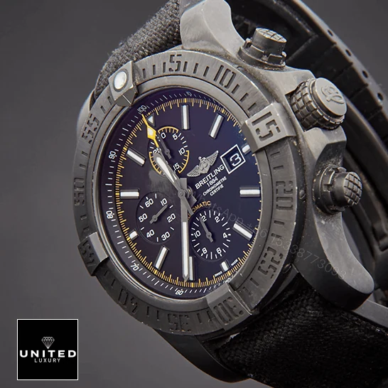 View 9 of Breitling Super Avenger II Black Steel M133711A/BF30 Replica