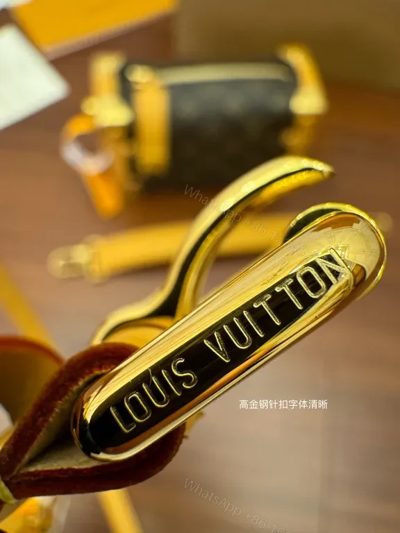 View 4 of Monogram Crossbody: Compact Luxury, Gold Hardware, Structured