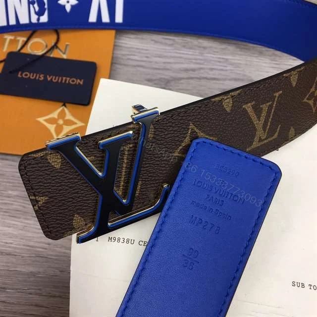 View 5 of LOUIS VUITTON X NBA 3 STEPS 40MM REVERSIBLE MONOGRAM CANVAS BELT – B114