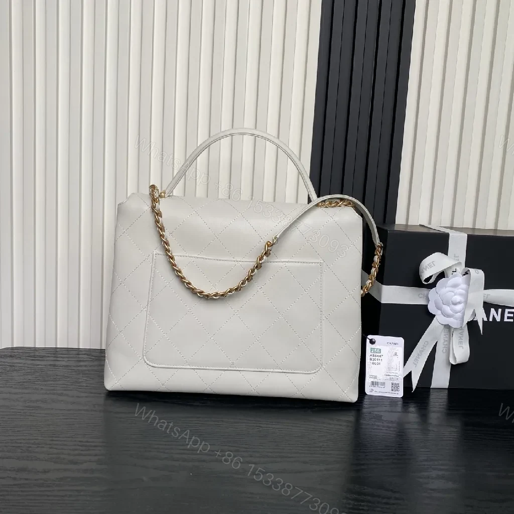 View 2 of Quilted Leather Handbag: Subtle Shine, Iconic Silhouette