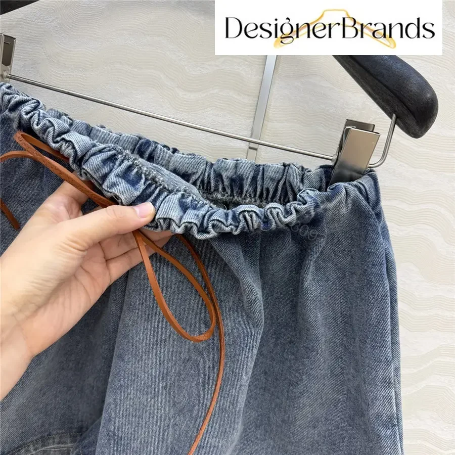 View 7 of Miu Miu Jewel-Blue Washed Denim Mini Skirt