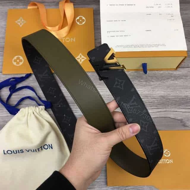 View 9 of LOUIS VUITTON INITIALES 40MM REVERSIBLE MONOGRAM CANVAS BELT – B93