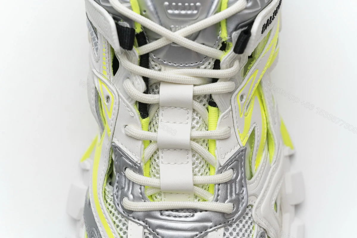 View 8 of Balenciaga Track 2 Sneaker White Fluo Yellow 568515 W2ON3 9073