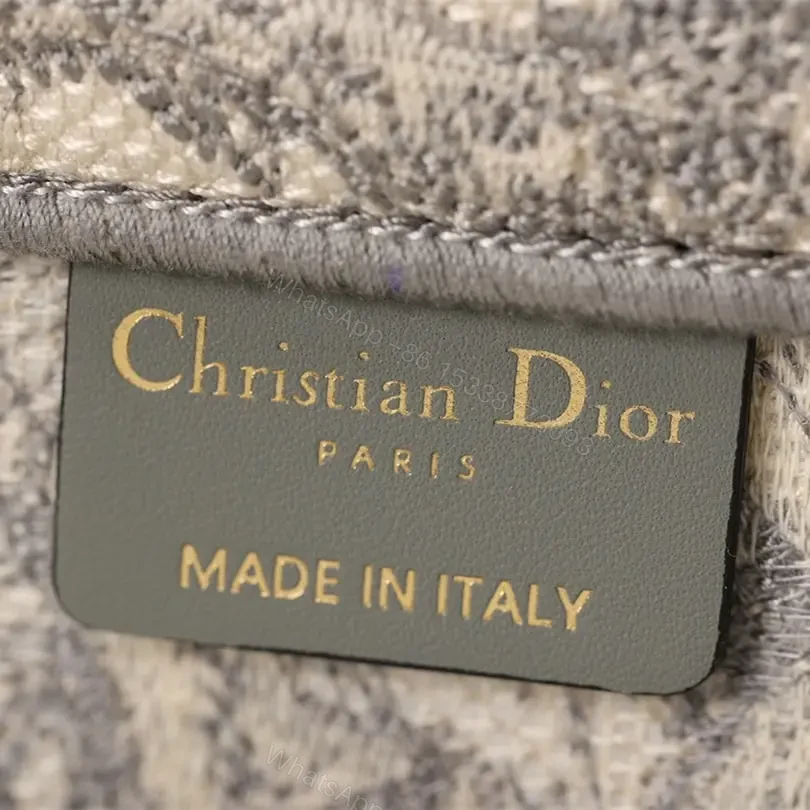 View 13 of 高仿Dior*BookTote系列茹伊刺繡灰色M免檢版