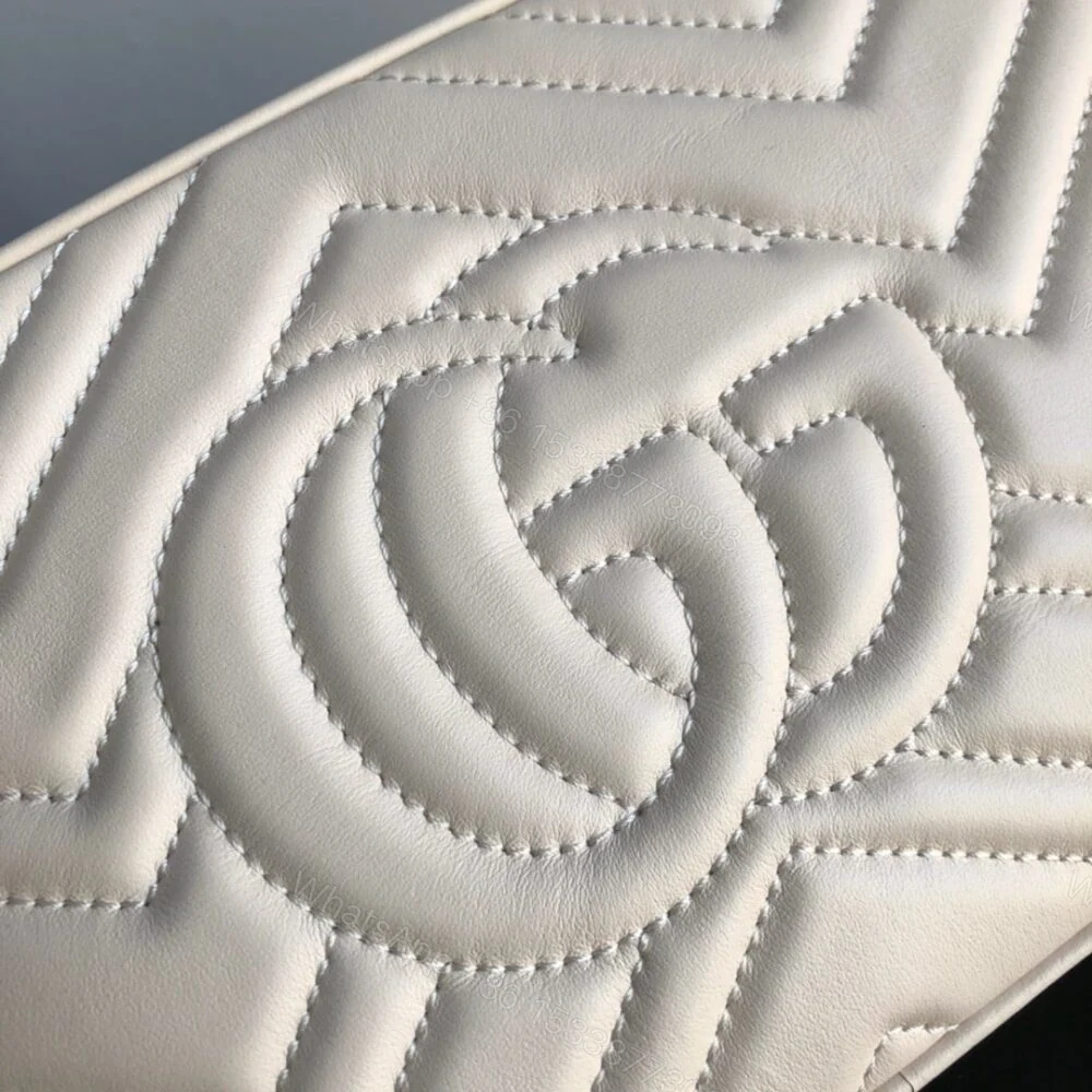 View 7 of Gucci GG Marmont Small Camera Bag White 24Cm 447632 DTD1T 9022