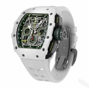 View 4 of Richard Mille RM 11-03 Le Mans Classic Super Clone : White ATZ Ceramic Flyback Chronograph