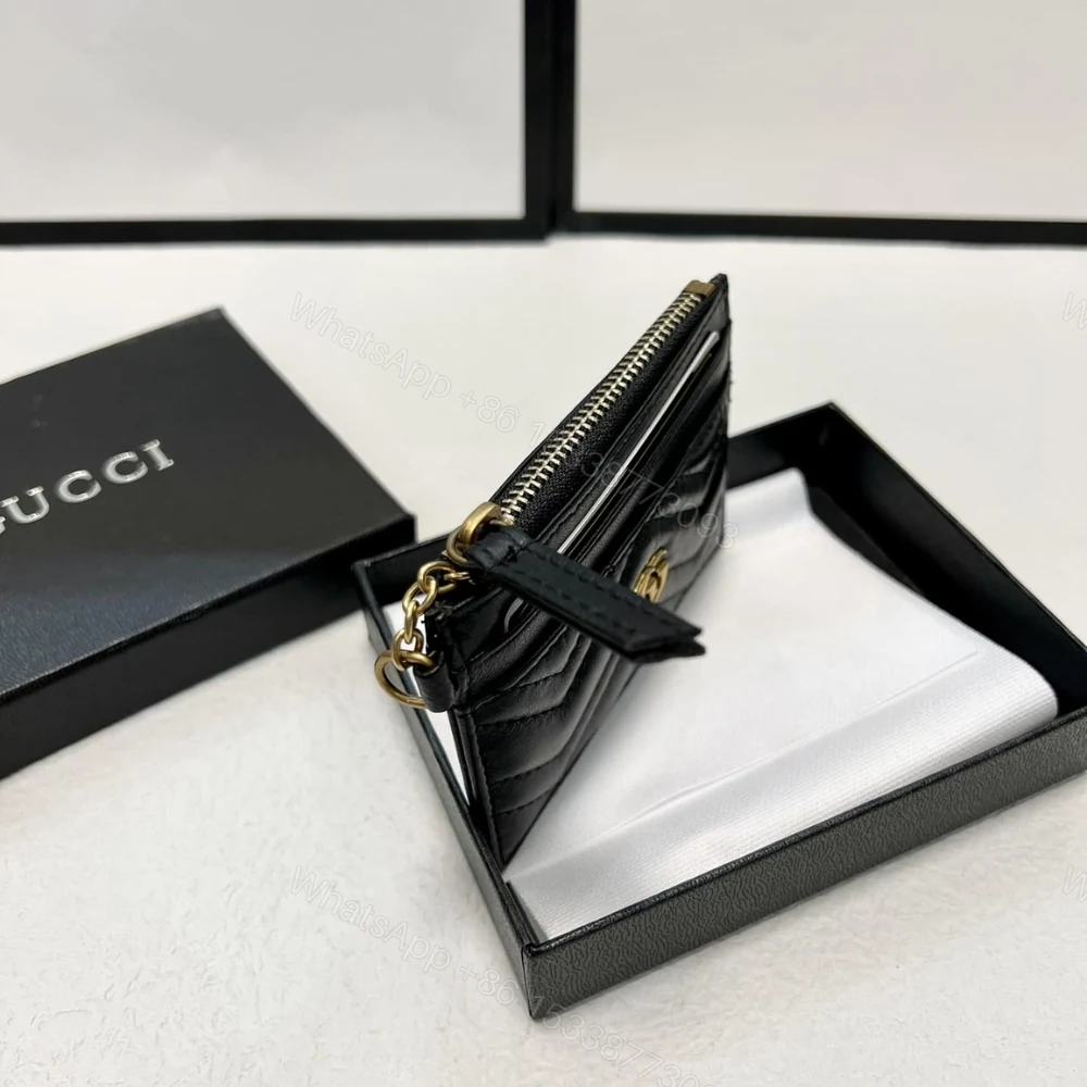 View 6 of Gucci GG Marmont Keychain Wallet Black 10Cm