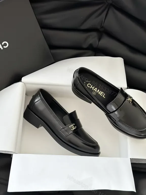 View 5 of Chanel-Inspired Leather Mules with Gold Buckle, Luxury Everyday