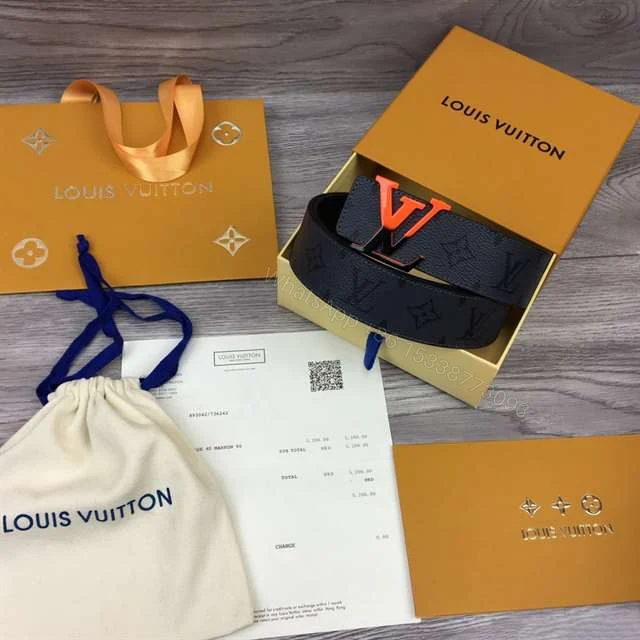 View 5 of LOUIS VUITTON INITIALES 40MM REVERSIBLE MONOGRAM CANVAS BELT – B90