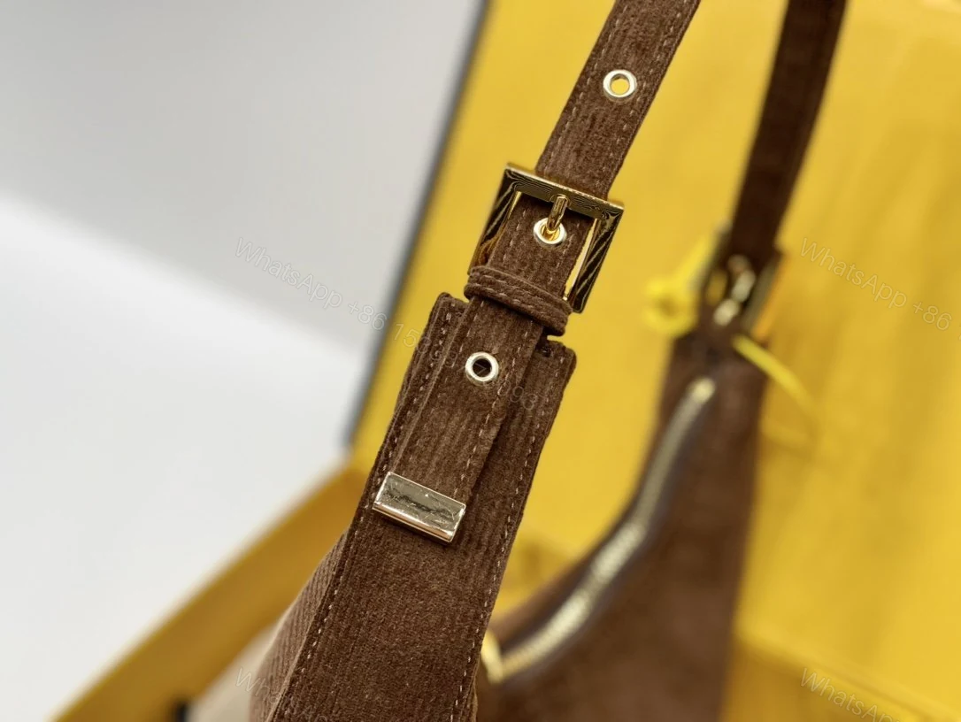 View 6 of Fendi Brown Suede Croissant-Bag
