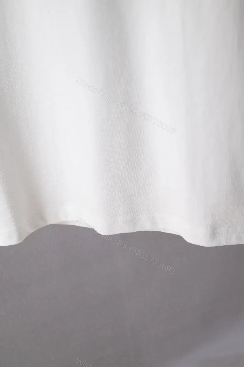 View 9 of White Cotton Relaxed-Fit T-Shirt with Black LV Logo Embroidery Crew Neck Short Sleeve
