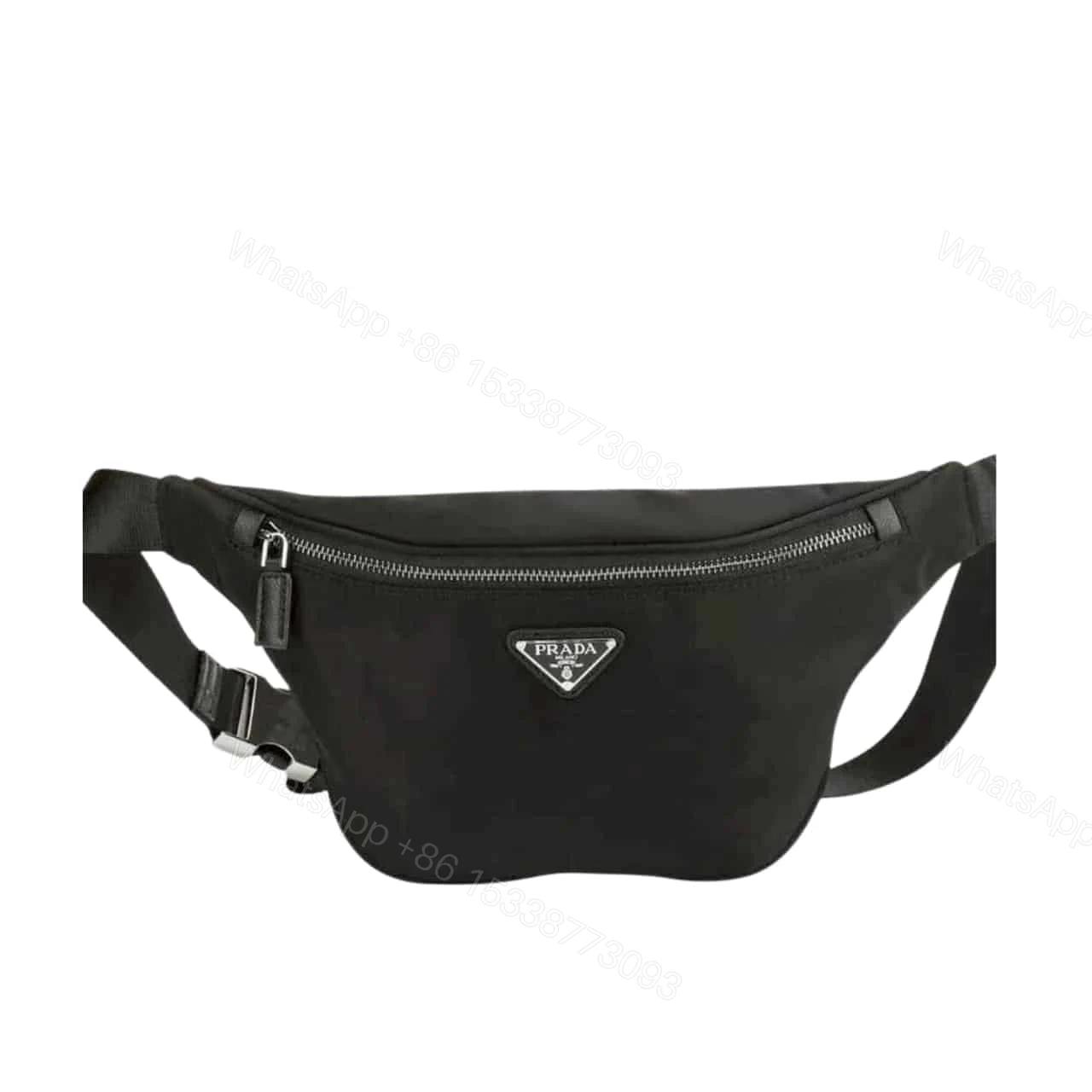 PRADA NYLON BELT BAG BLACK 30CM — view 1