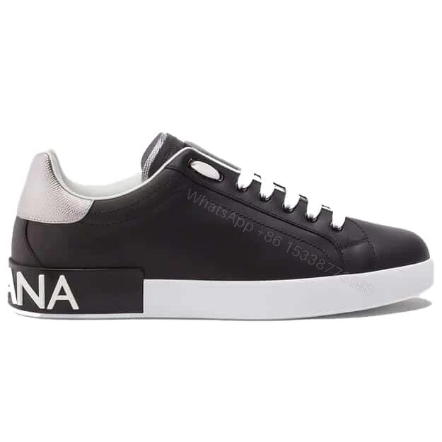 DOLCE & GABBANA CALFSKIN NAPPA PORTOFINO SNEAKERS – DG25 — view 1